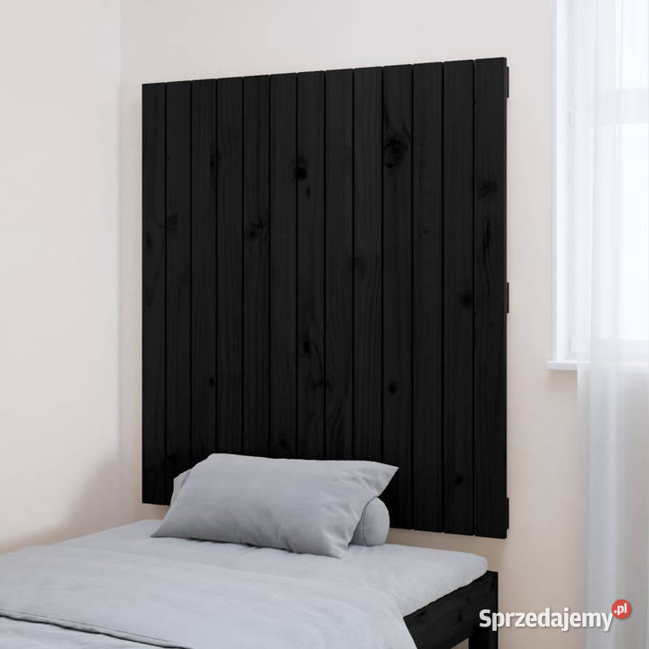 Wezgłowie łóżka czarne 825x3x90 lite drewno mazowieckie Warszawa sprzedam