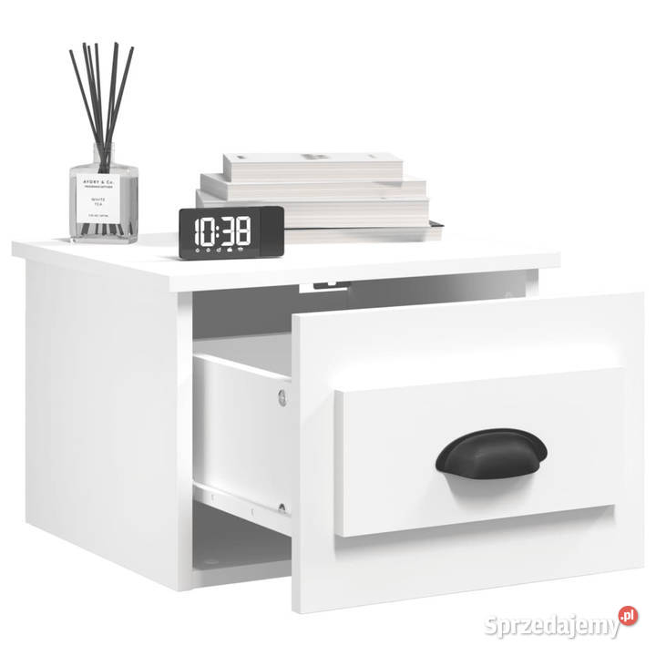 Wiszące szafki nocne 2 białe 415x36x28 WM816377