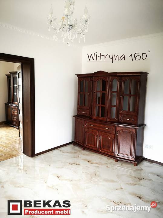 Promocja Stylowa Witryna Kredens 160 Orzech 199cm Gdańsk