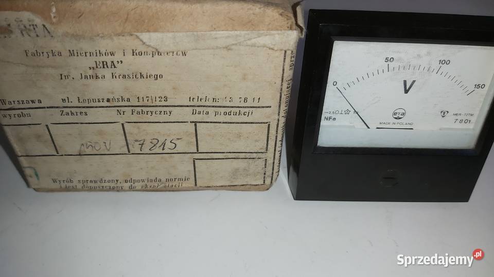 Woltomierz tablicowy 0150V 72TM 7801 mazowieckie Wyszków sprzedam