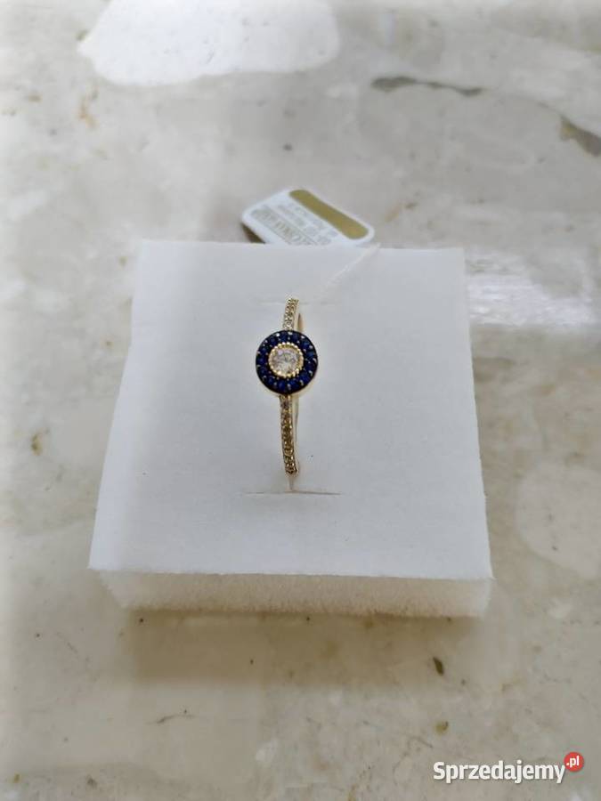 Złoty Nowy pierścionek z cyrkoniami pr585 14 Wałcz