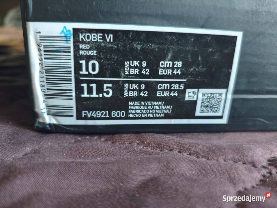 Nike Kobe 6 Czerwone 44 tkanina Lublin