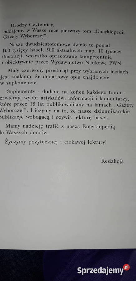 Encyklopedia jeden tom Antykwariat Warszawa