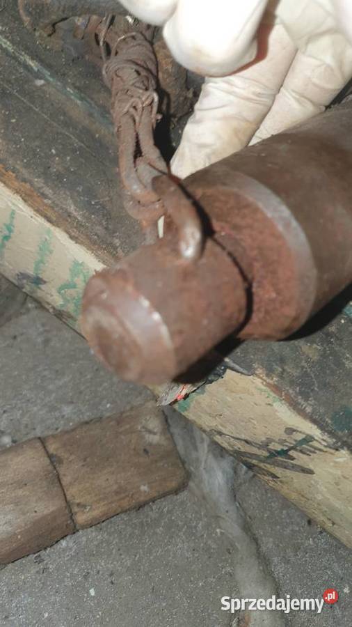 Duży stary odważnik obciążenie do czyszczenia Warszawa