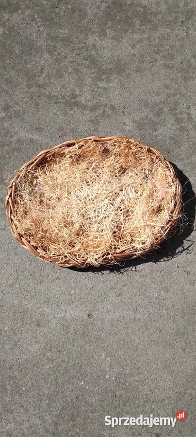 Wiklinowy pleciony koszyk na święconkę chleb Koło sprzedam