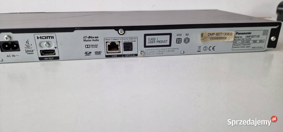 Panasonic DMPBDT130 Odtwarzacz płyt Bluray CD TV i Video Międzychód