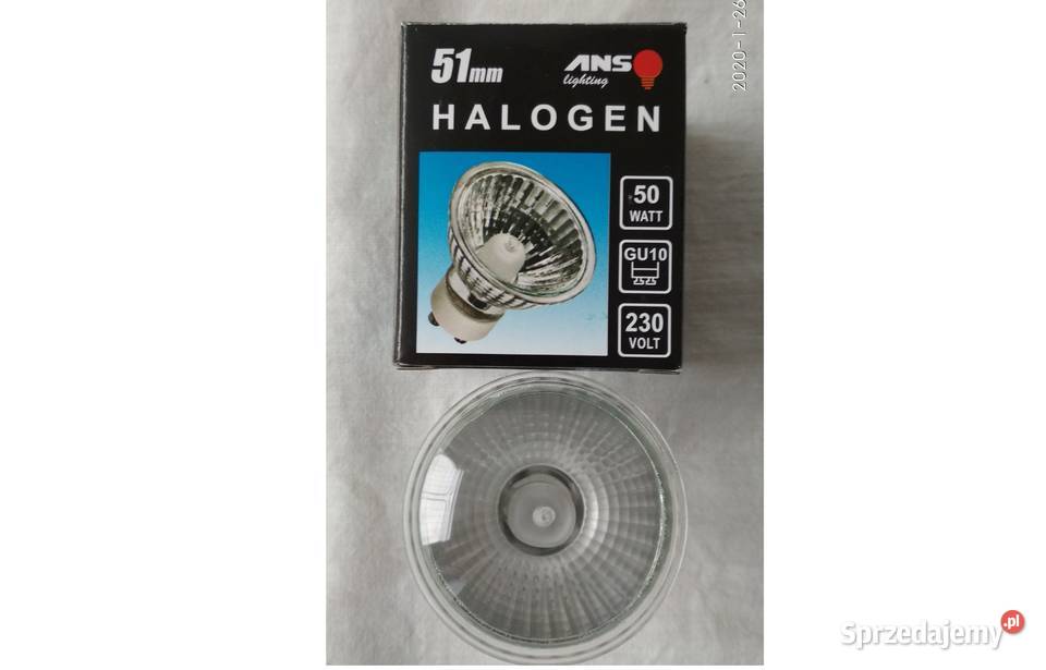 Żarówka halogenowa GU10 230V 50W 40 barwa 2700K podlaskie sprzedam