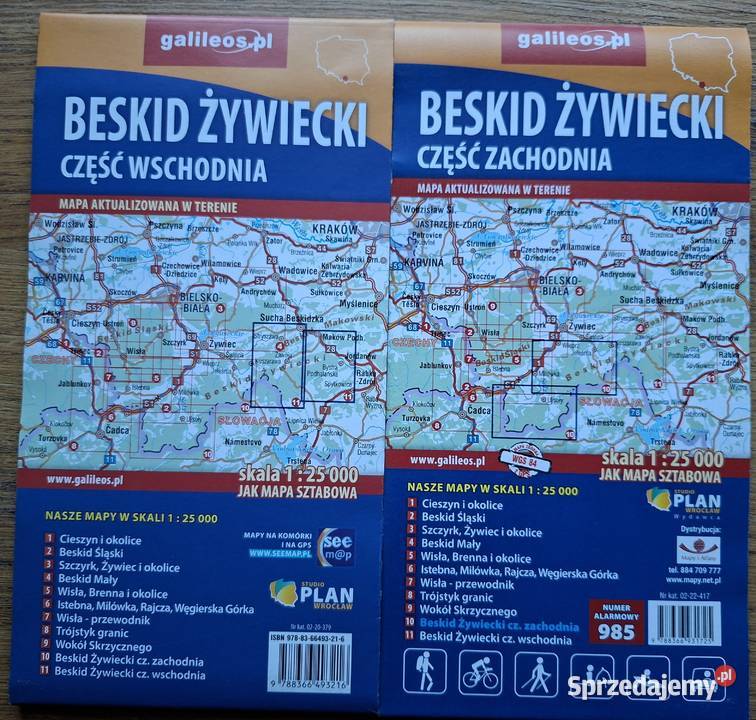 Beskid Żywiecki cz wschodnia i zachodnia 125 000 małopolskie Kraków