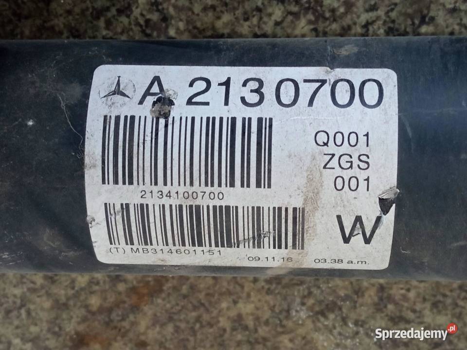 WAŁ NAPĘDOWY 20 CDI A2130700 2134100700 Mercedes osobowe