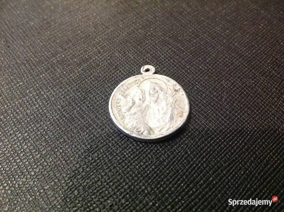 Stary Srebrny Medalik Święty Sanctus Josephus lubuskie Nowa Sól
