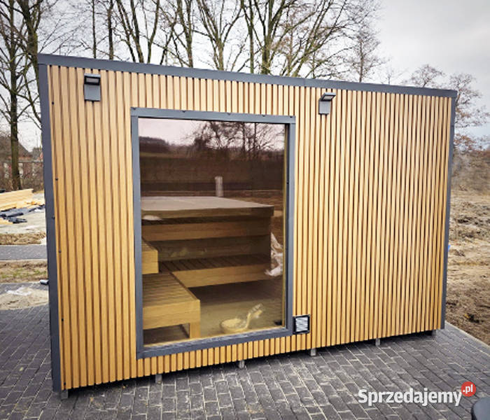 SAUNA OGRODOWA MODERN LUX Z PRZEDSIONKIEM Baseny, balie i sauny