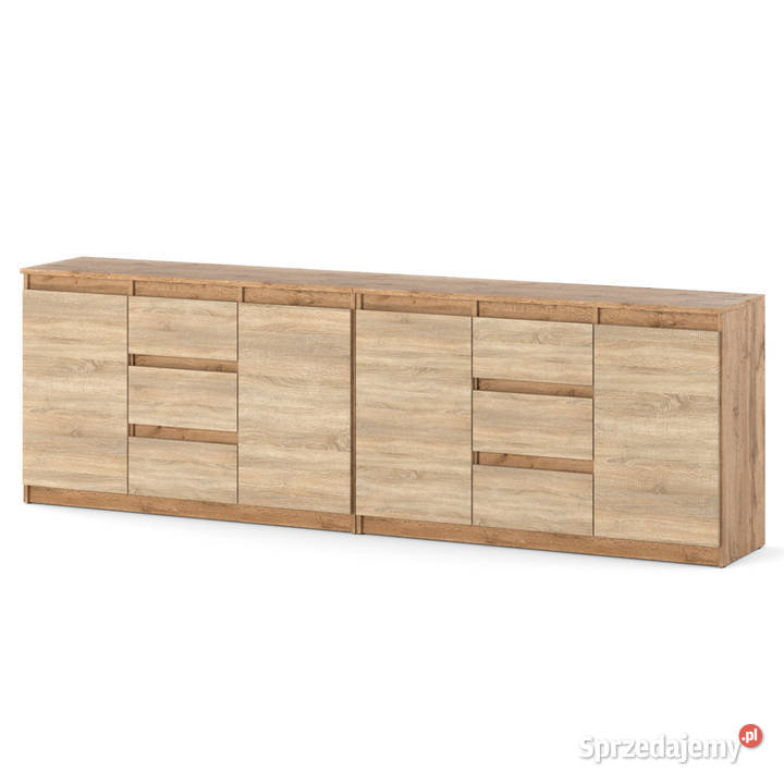 Komoda Szafka 6 Szuflad 240 Salon Pokój Dzienny 240cm Elbląg