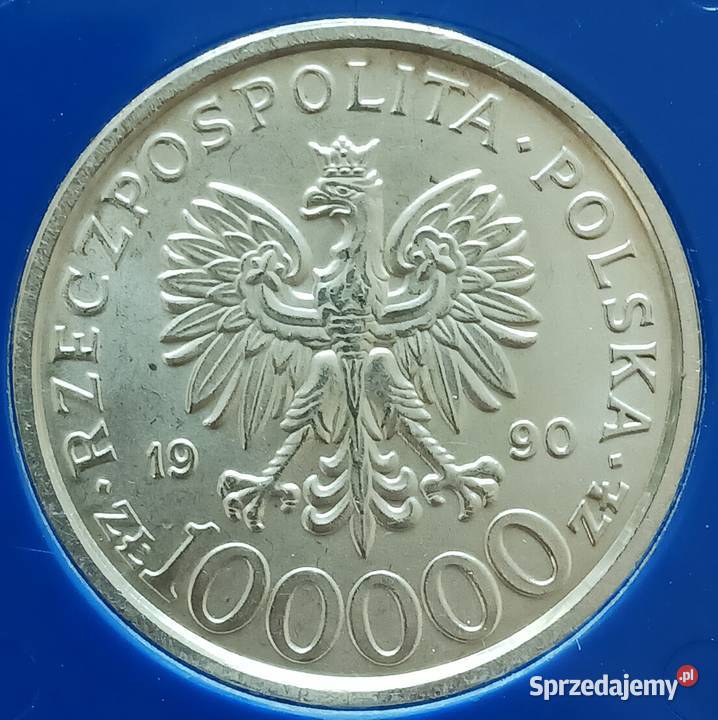 100 000 Solidarność 1990 r TYP B mennicze wielkopolskie Konin