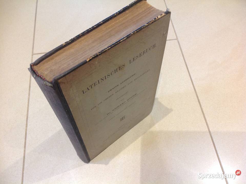 Stara Książka Łacińska z 1882 roku Dr RICHARD Nowa Sól