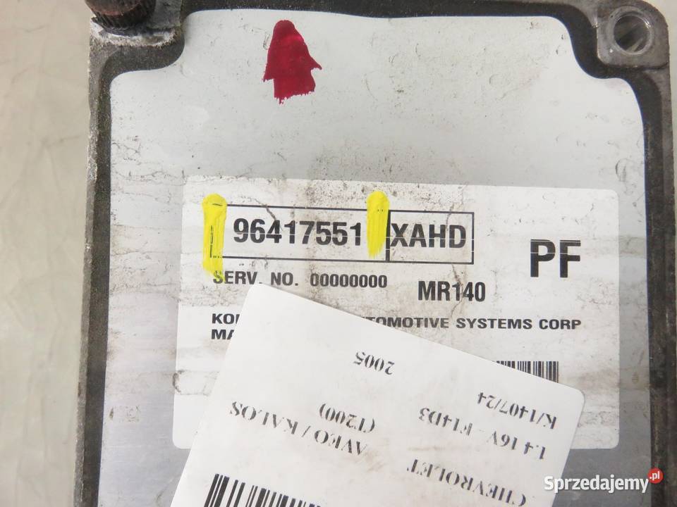 STEROWNIK CHEVROLET AVEO KALOS T200 14 16V