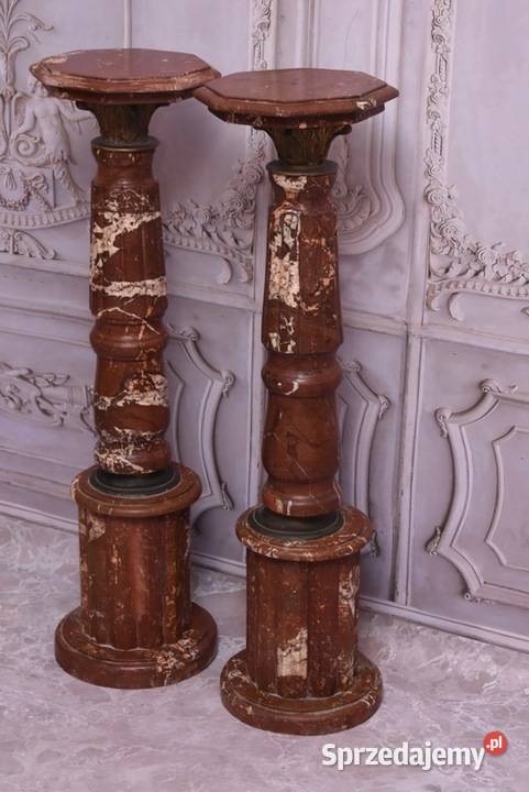 Piękne Kolumny Postumenty Granitowe Bordowe