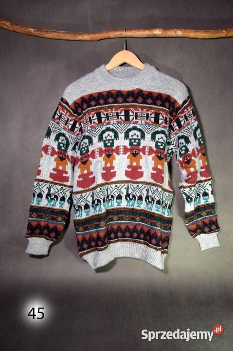 Peruwiański Sweter Artesanal Alpaka Inca Unisex Rozmiar uniwersalny Kudowa-Zdrój sprzedam