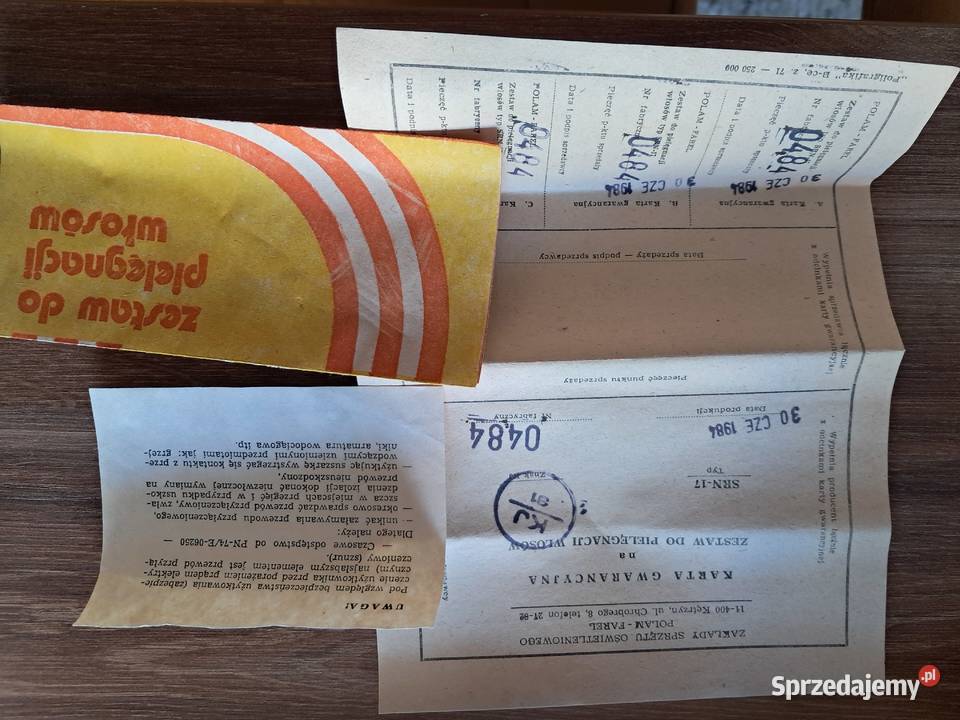 używany zestaw do pielęgnacji włosów z prlu Akcesoria do włosów