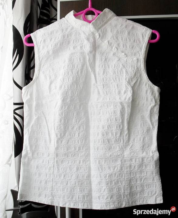 NEGHI BIAŁA BLUZKA JAPONKA R 38 bez rękawa Łódź