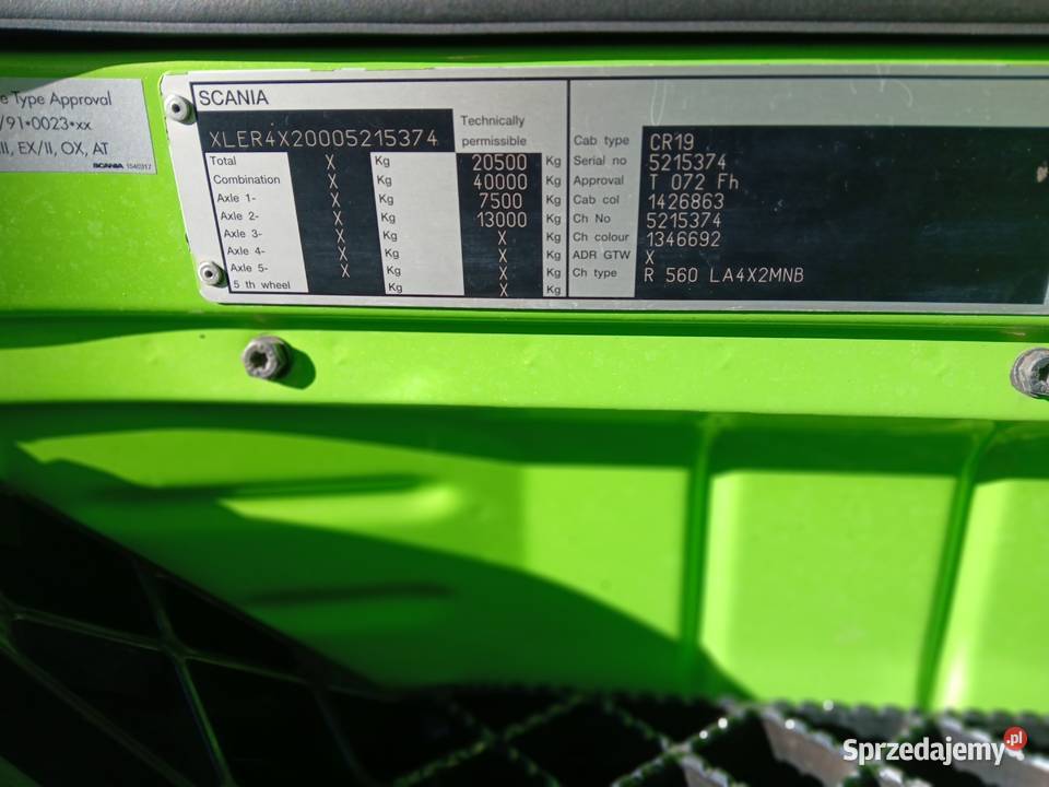 Ciągniki siodłowy EUR 5 Scania R 560 V8 Ciągniki siodłowe Warszawa