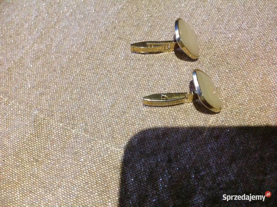 Złote Spinki do Mankietów Vintage lubuskie Nowa Sól sprzedam