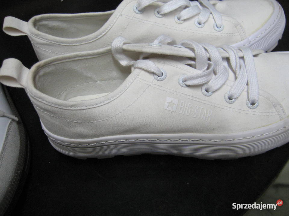 Trampki damskie 39 białe foto 2 pary sprzedam