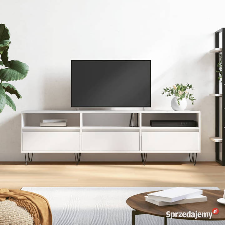 Szafka pod TV biała 150x30x445 materiał mazowieckie Warszawa