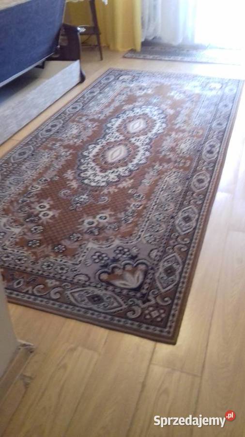 Dywan 350x153 brązowobeżowoczarny do sprzedania Kraków sprzedam
