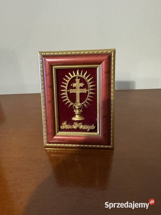 Św Krzyż hostia pamiątka z czasów PRL Vintage Częstochowa sprzedam