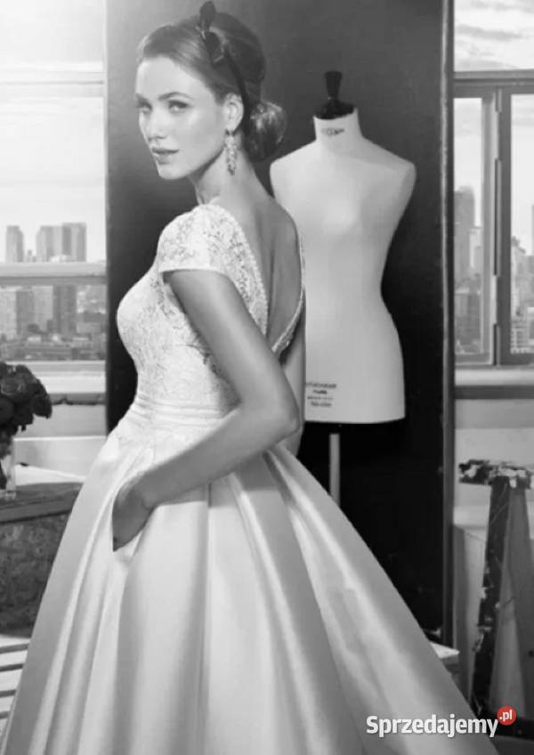 Piękna suknia ślubna Gala Olivia kieszenie Toruń