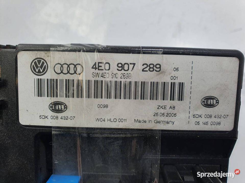 MODUŁ AUDI A8 D3 4E0907289 osobowe