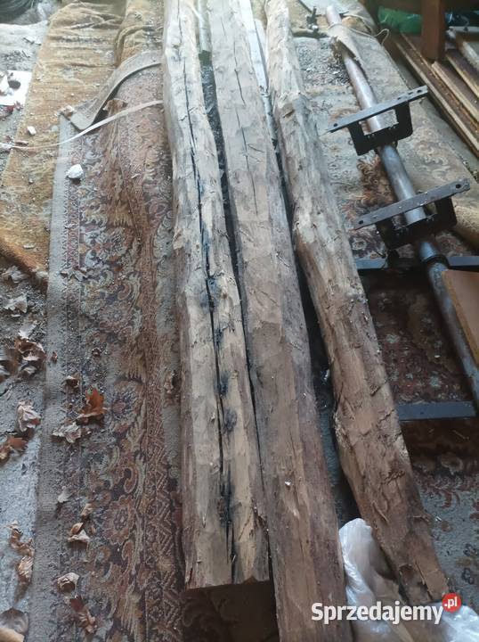 Belki ręcznie ciosane dębowe Sterdyń