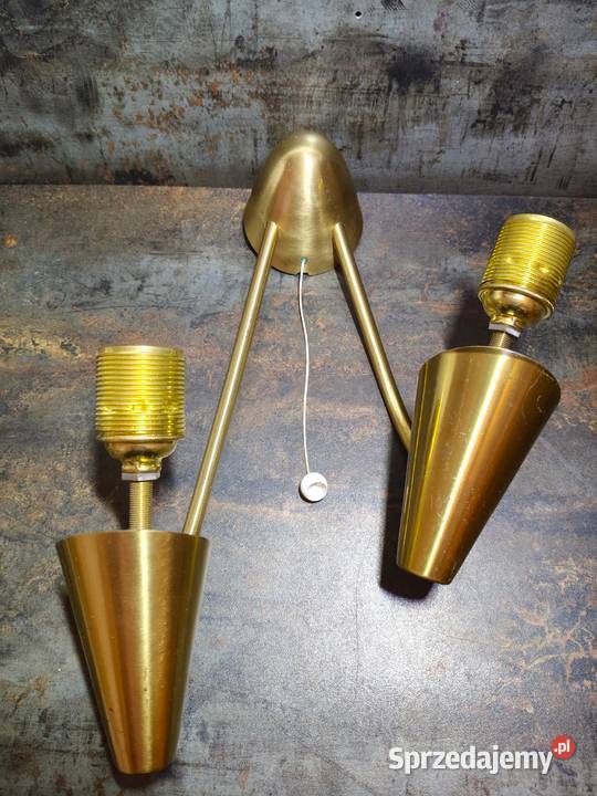 Kinkiet midcentury modern Włochy lata 40 XX Kalisz