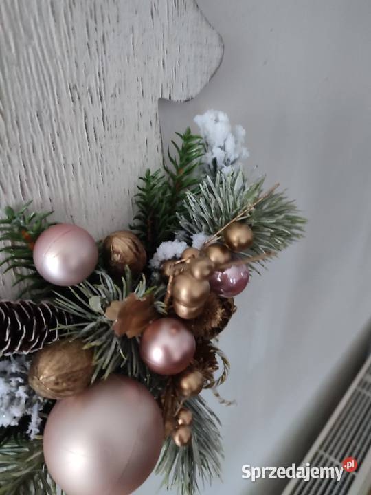 Stroik świąteczny ścienny renifer wianek jeleń Sosnowiec