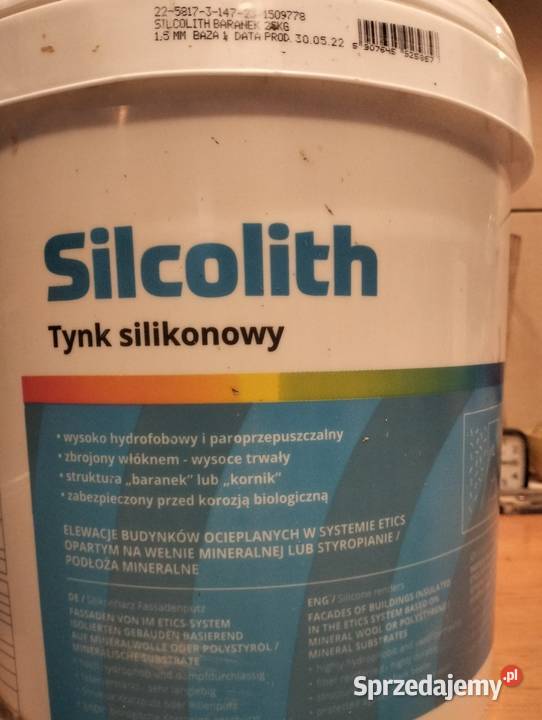 Tynk optolith silikonowy 15mm 25 Rzeszów sprzedam