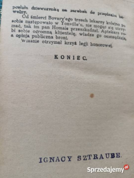 Pani Bovary książki przedwojenne aukcje