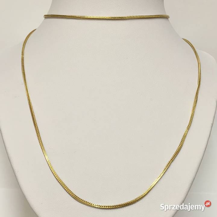 Złoty ŁAŃCUSZEK naszyjnik 18K cudny LISI OGON 70 Naszyjniki Warszawa