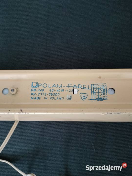 Stara lampka kinkiet pod szafkowa Połam Farel Choszczno