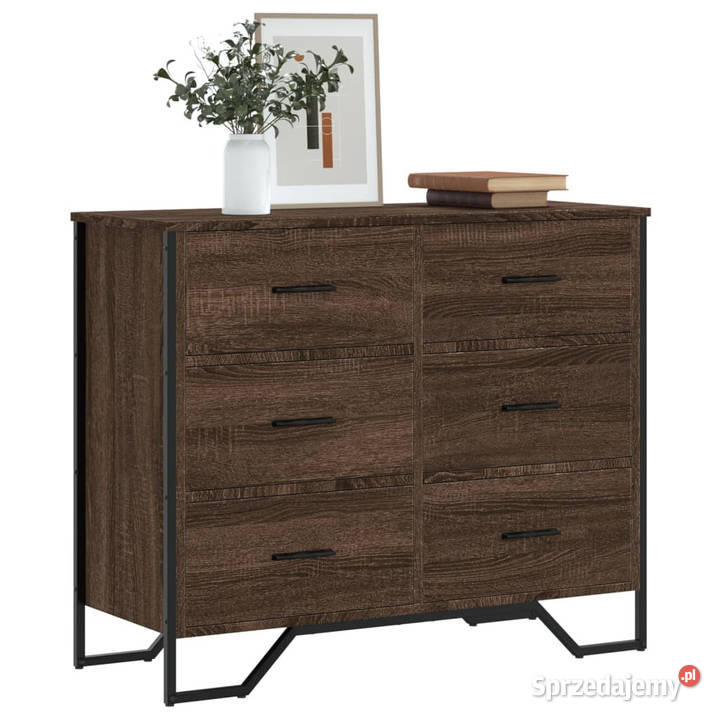 Komoda brązowy dąb 91x355x745 materiał Warszawa