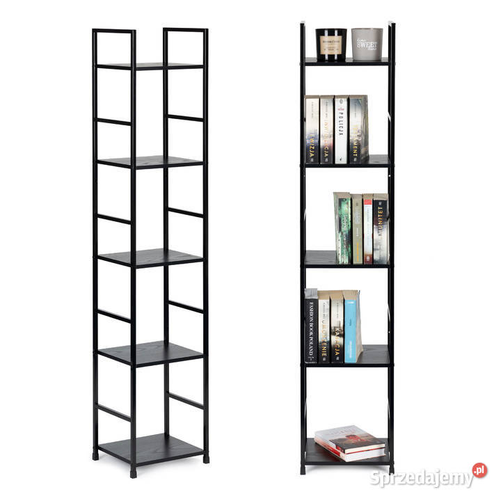 Regał drewniany nowoczesny metalowa rama LOFT 5 Smogorzów