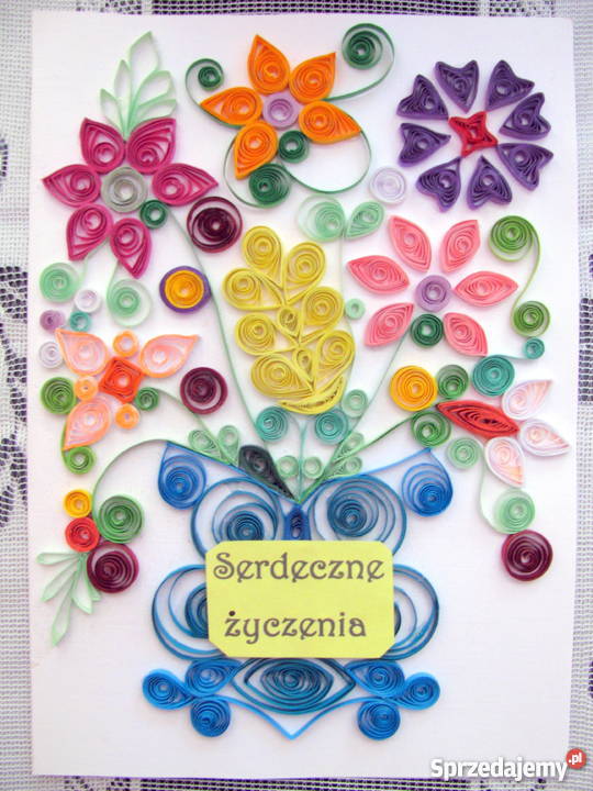 KARTKI IMIENINOWE RĘCZNIE ROBIONE METODĄ Kielce