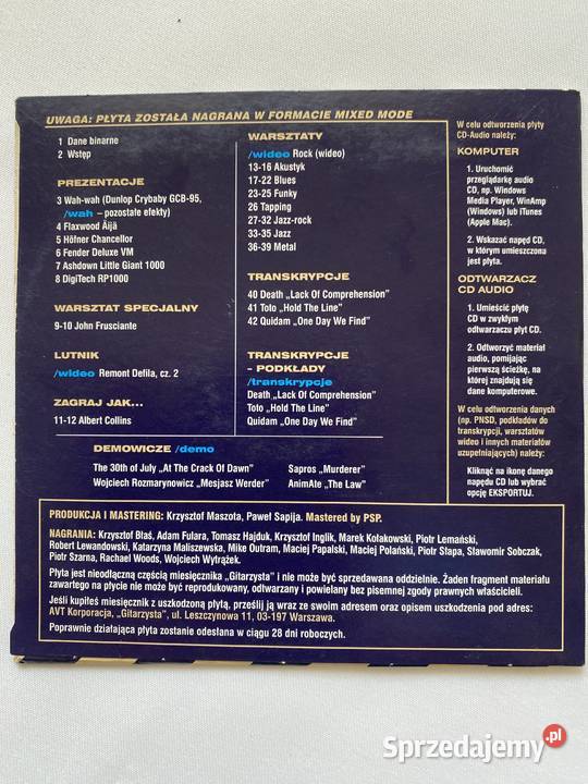 Gitarzysta plyta CD 52009 Lublin sprzedam