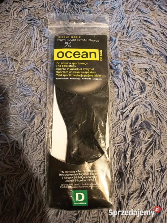 Czarne Wkładki do Butów Obuwia Sportowego Trzy Suwałki