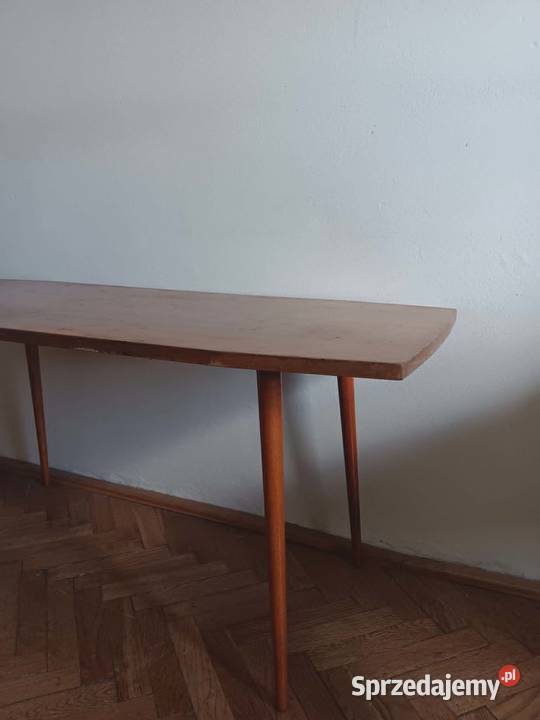 stolik kawowy drewniany jamnik patyczak lata 60 55cm Kraków