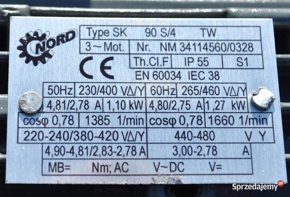 Motoreduktor 11kw 348obrmin Firmy NORD