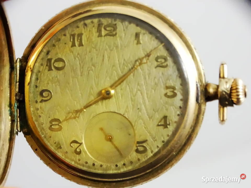 Zegarek kieszonkowy 1927 mechaniczny Gold Double Biłgoraj