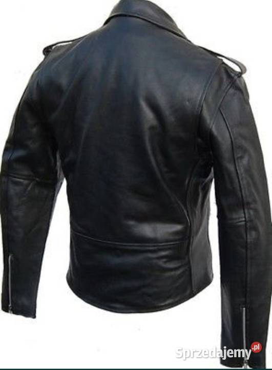 Ramoneska do chodzenia klasyczna czarna skórzana