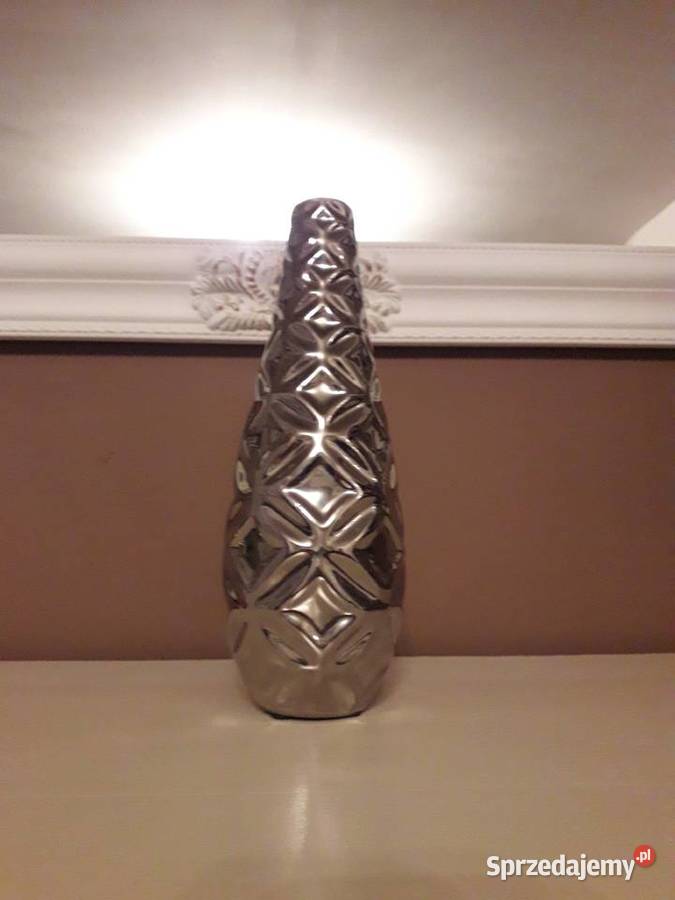 Srebrny wazon ceramiczny Koło