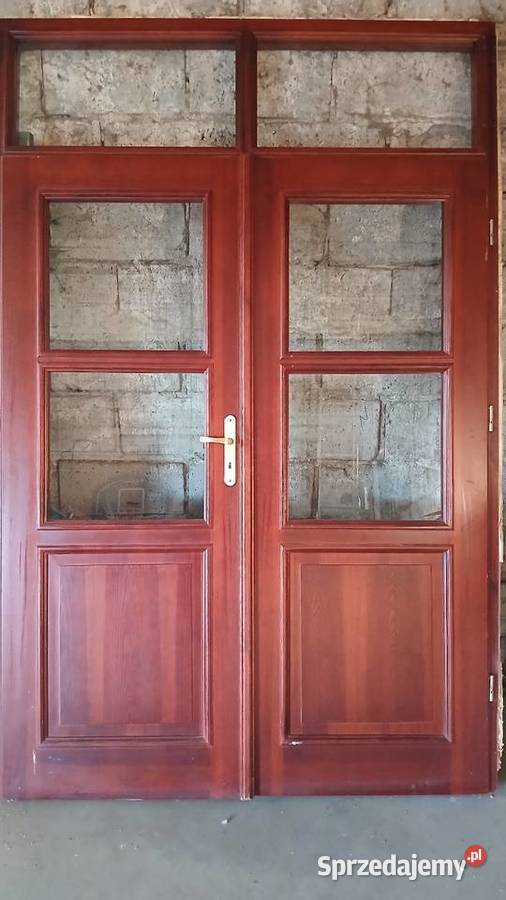 Drzwi drewniane 165x245 solidne lubelskie Zamość