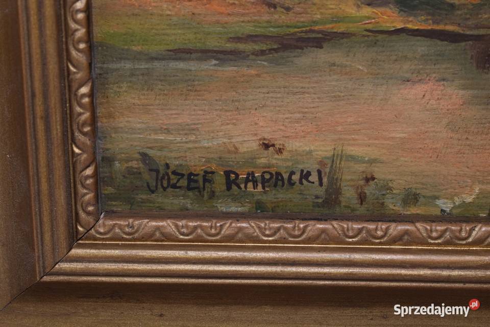 Józef Rapacki Polski Pejzaż Drzewa Jezioro Kraków
